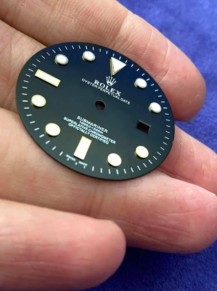 Rolex Submariner Uyumlu Siyah Saat Kadranı 31,7mm - 6