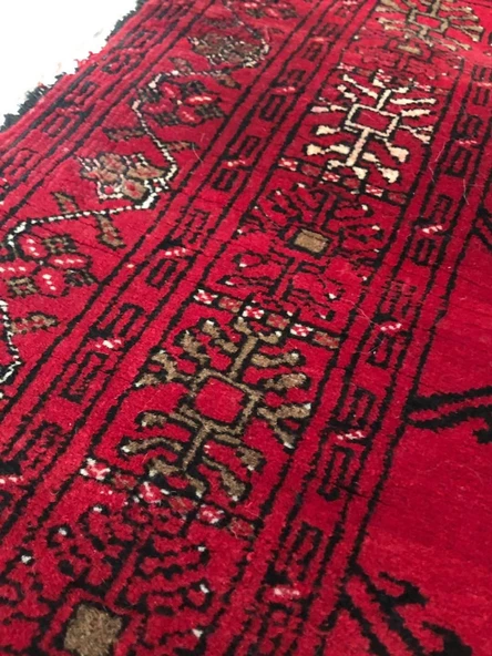 Afgan El Dokuma Kilim Seccade 130x73 - Yaşlı Halı Seccade - 4