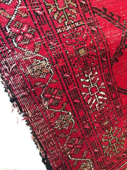 Afgan El Dokuma Kilim Seccade 130x73 - Yaşlı Halı Seccade - 6