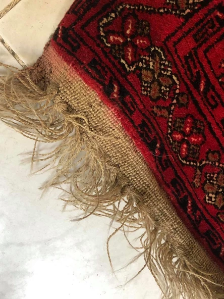Afgan El Dokuma Kilim Seccade 130x73 - Yaşlı Halı Seccade - 5