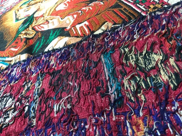 Meryem Ana - İsa Desenli El Dokuma Kilim Halı  114x187 cm - 5