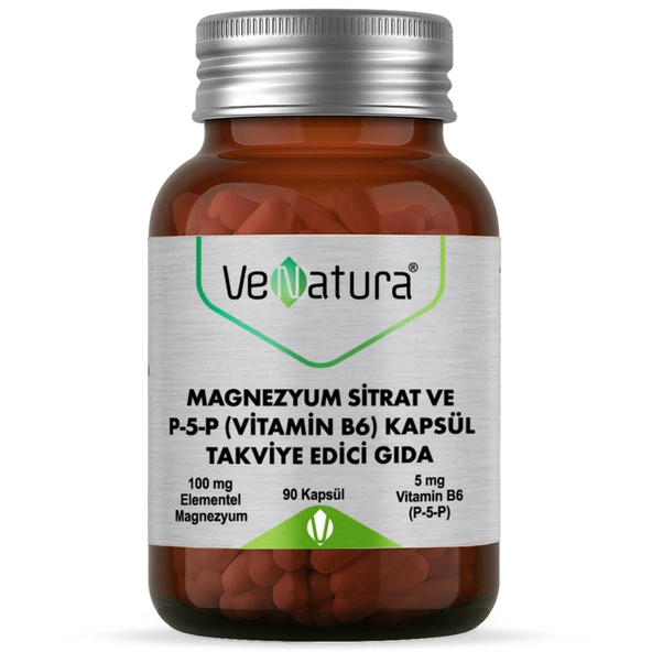 Venatura Magnezyum Sitrat Ve P-5-P Vitamin B6 90 Kapsül