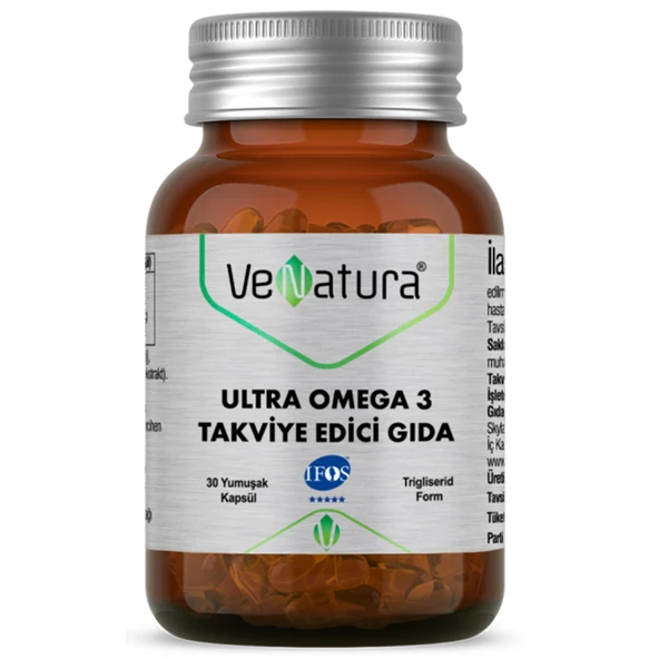 Venatura Ultra Omega 3 Takviye Edici Gıda 30 Kapsül