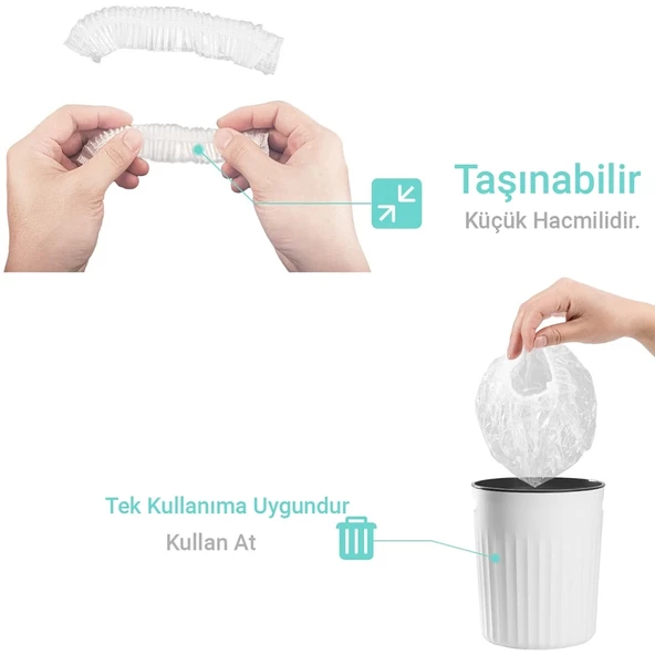 Esnature Tek Kullanımlık Naylon Duş Bonesi 50 Adet - 6