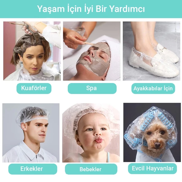 Esnature Tek Kullanımlık Naylon Duş Bonesi 50 Adet - 7