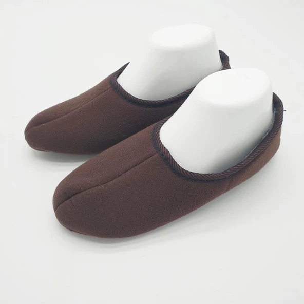 Sade Erkek Ev Patiği Klasik Model Kahve Renk - 8