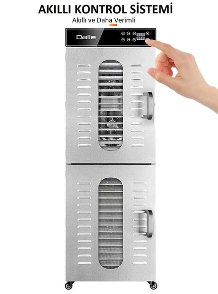 Dalle Dijital, Paslanmaz Gıda ve Meyve Kurutma Makinesi 32 Tepsili - 4