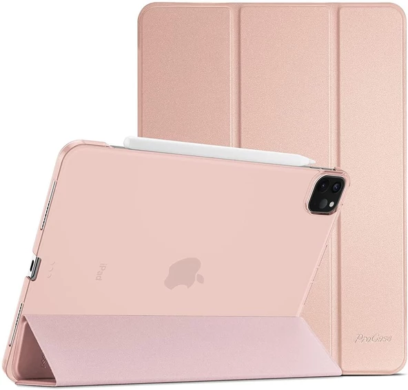 Apple iPad Pro 11 4. Nesil M2 Kılıf PU Deri Smart Standlı Case A2435 A2759 A2761 A2762 - 11