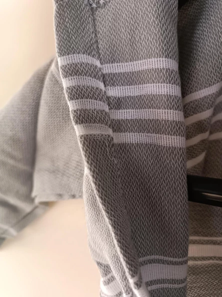 Kapüşonlu Çocuk Peştamal Bornoz 1-5 Yaş Gri - 14