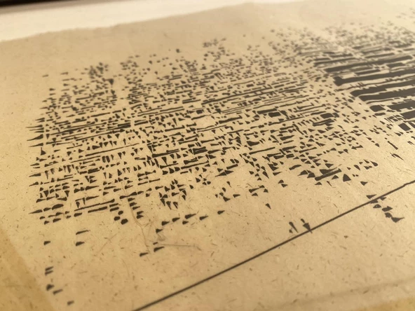 Asemic Sound Mappings Sergisi Asemik Resmi 31x66 cm 004 - 3