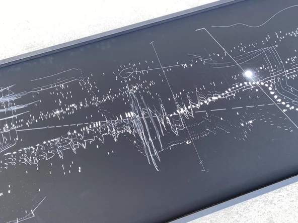Asemic Sound Mappings Sergisi Asemik Resmi 62x244 cm 014 - Resim 4