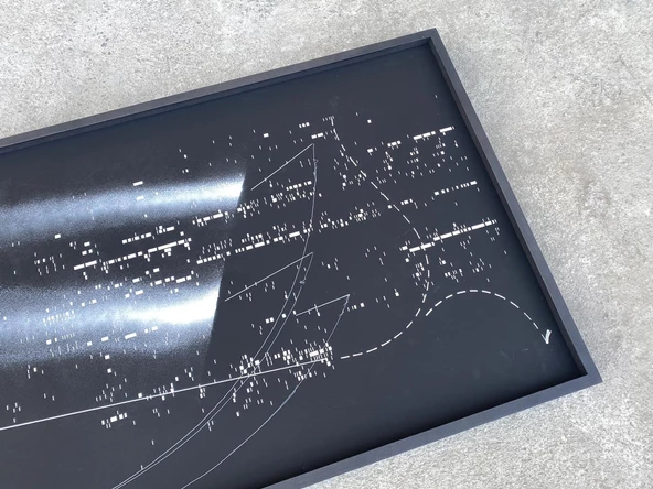Asemic Sound Mappings Sergisi Asemik Resmi 62x244 cm 012 - Resim 6