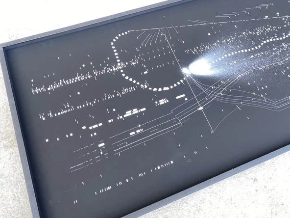Asemic Sound Mappings Sergisi Asemik Resmi 62x244 cm 014 - Resim 2