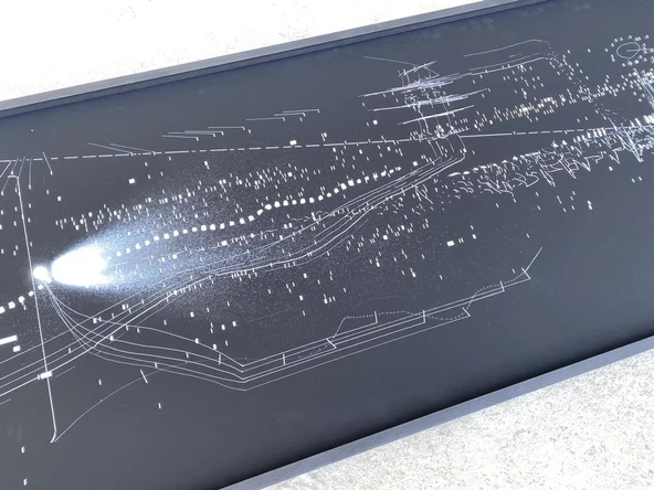 Asemic Sound Mappings Sergisi Asemik Resmi 62x244 cm 014 - Resim 3