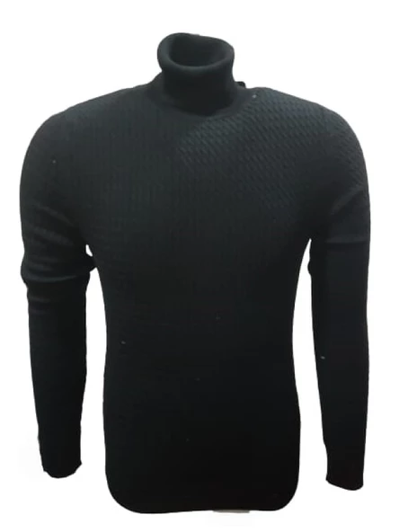 Ce-Ce 3199 Erkek Basic Tam Balıkçı Yaka Boğazlı Kazak - 5