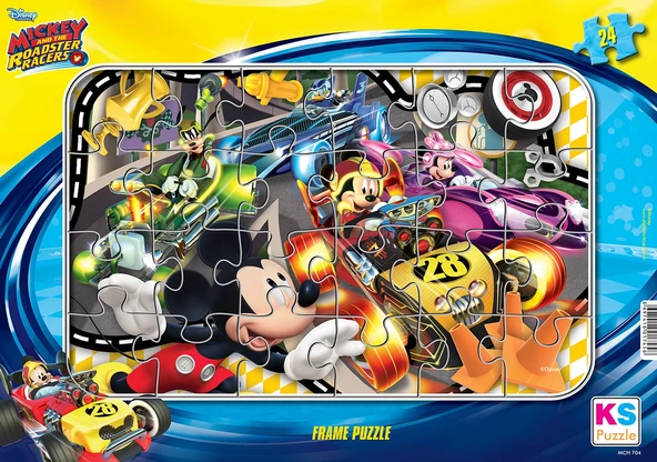 Disney Kahramanları Lisanslı Frame 24 Parça 5'li Karma Puzzle Set - 6