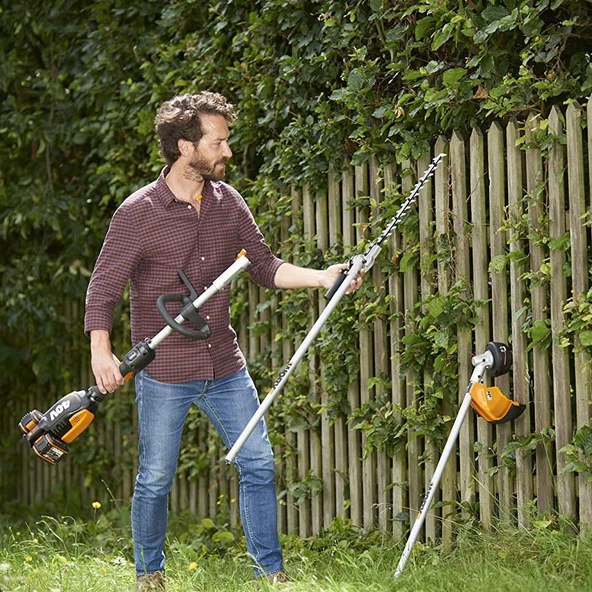 WORX WA0220 WG186E.1 ile Uyumlu 43CM Teleskobik Uzatmalı Açı Ayarlı Çit Budama Başlığı - 11