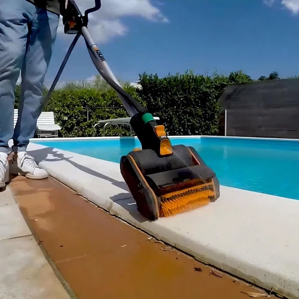 WORX WG441E 20Volt 4.0Ah. Li-ion Tek Akülü 165MM Profesyonel Çok Amaçlı Şarjlı Zemin Fırçası - 12