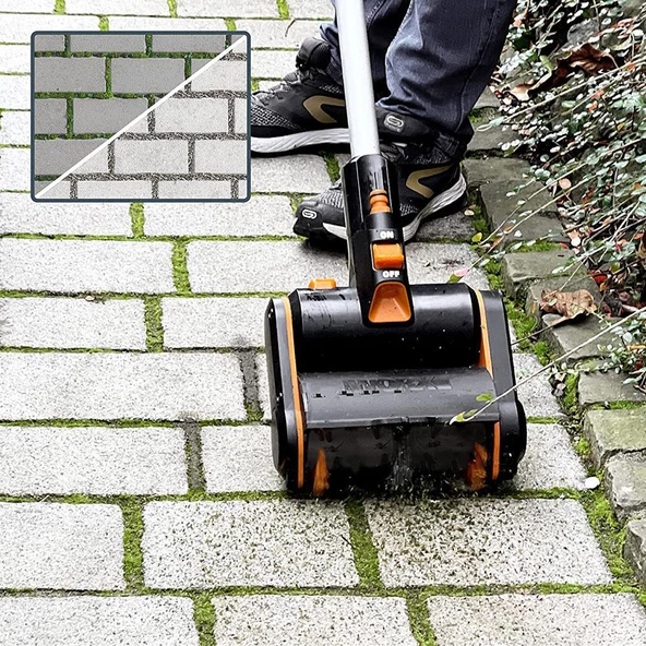 Worx Wa0293 Wg441e İle Uyumlu Sert Ve Derz Dolgu Yüzeyler İçin 165Mm Çelik Tel Destekli Temizlik Fırçası - 8