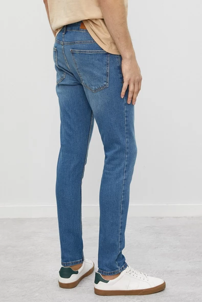 Erkek Mavi Jean Pantolon - 4