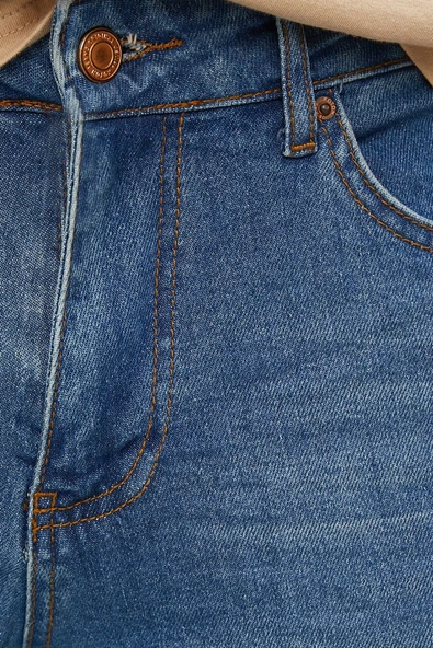 Erkek Mavi Jean Pantolon - 6