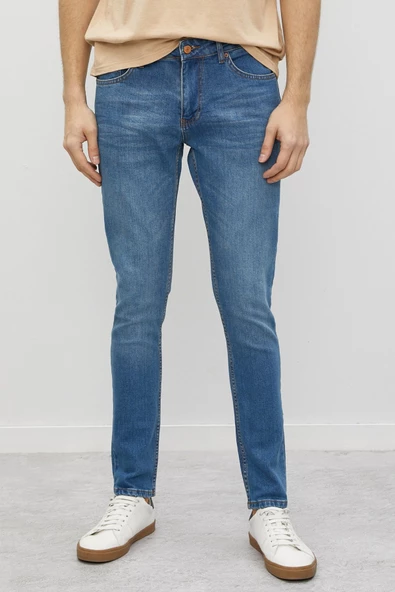 Erkek Mavi Jean Pantolon - 3