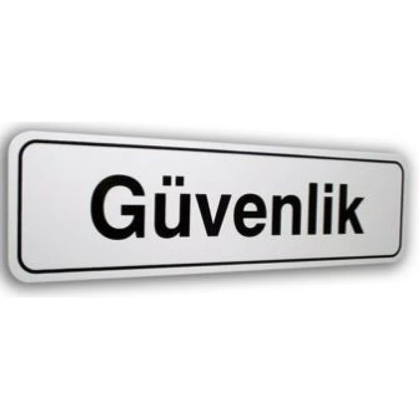 Pano Pvc Kapı İsimliği Güvenlik 7X25 Cm.