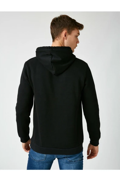 Erkek Yeşil Kapüsonlu Uzun Kollu Sweatshirt - 9