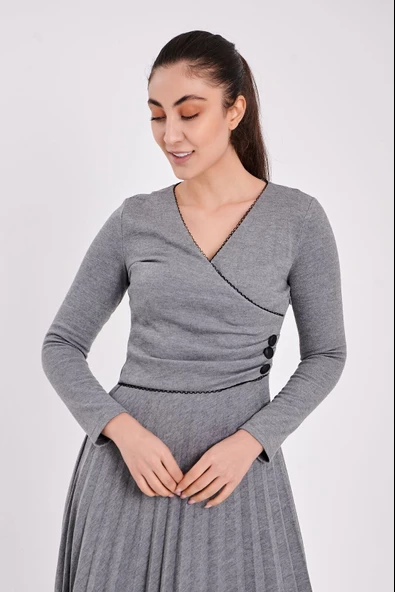 Modatalika Kadın Pileli Günlük Şık Elbise ürün görseli