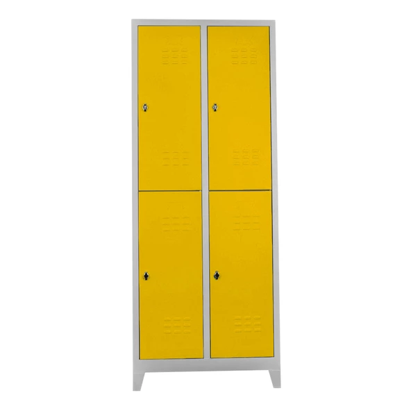 Jessan Ofis 4 lü Standart Soyunma Gri-Sarı