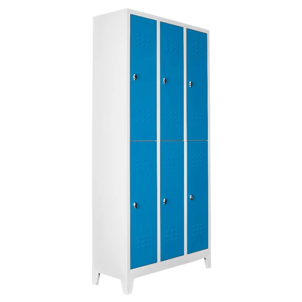 Jessan Ofis 6 Lı Standart Soyunma Dolabı Gri-Mavi - 2