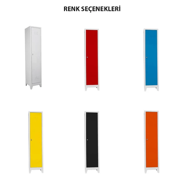 Jessan Ofis Tekli Soyunma Dolabı Gri-Kırmızı - Resim 4