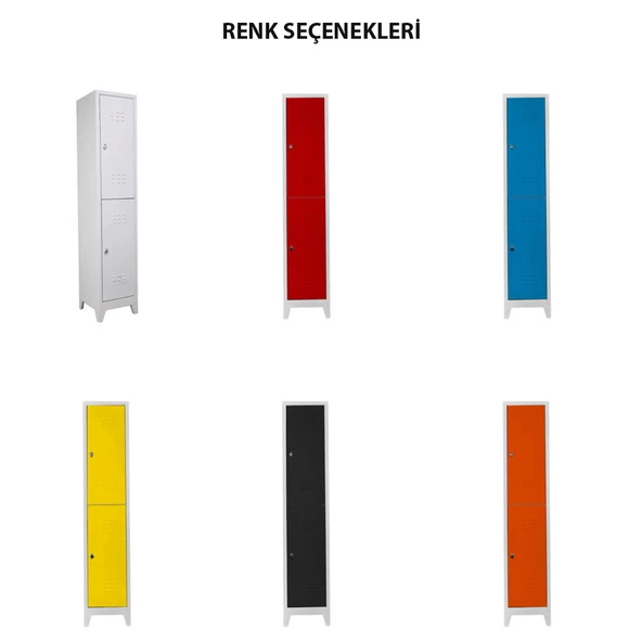 Jessan Ofis Tekli Yarım Kapılı Soyunma Dolabı Gri-Siyah - Resim 4