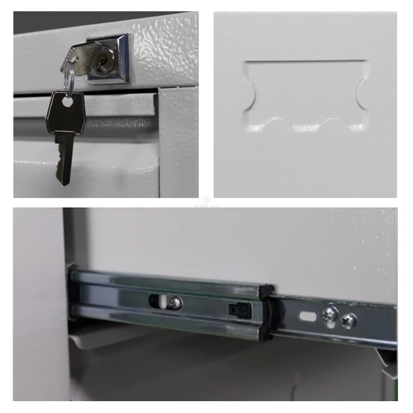 Jessan Ofis 3 lü Klasör Dolabı Gri - Resim 4