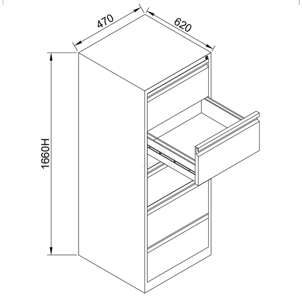 Jessan Ofis 5 li Klasör Dolabı Gri - 5