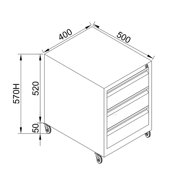 Jessan Ofis 3 Çekmeceli Keson Gri - 4
