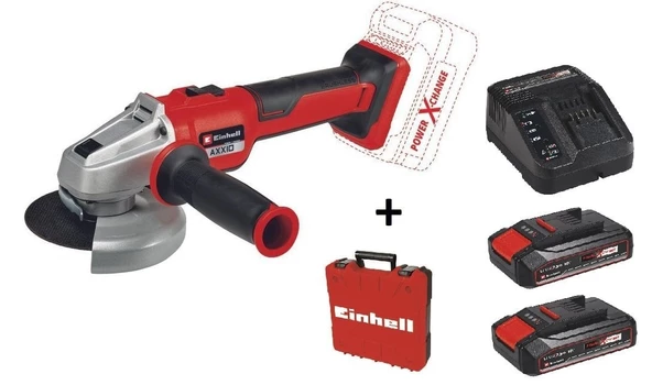 Einhell AXXIO 18/115 Q mm Taşlama Makinesi  + 2*2.5 Ah  Starter Kit + Çanta