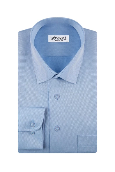 Rahat Kalıp Armür Desenli Cepli Siyah Erkek Gömlek - Resim 5