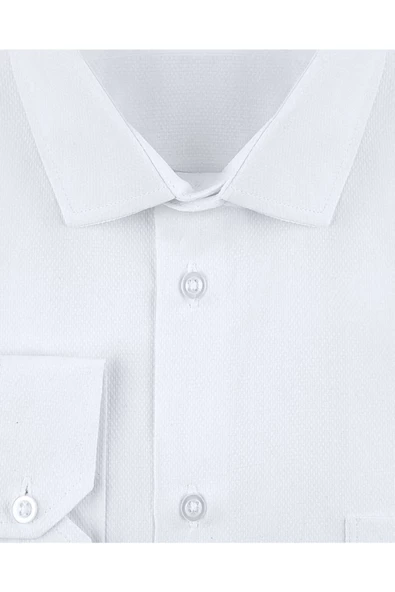 Rahat Kalıp Armür Desenli Cepli Siyah Erkek Gömlek - Resim 8