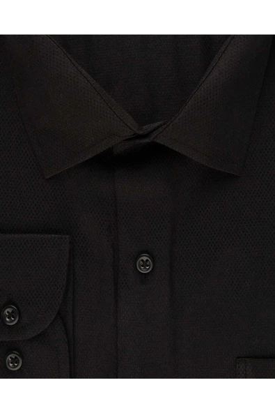 Bol Kesim Armür Desenli Gömlek Beyaz - Resim 10