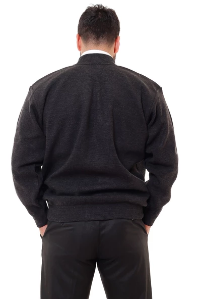 Astarlı Çelik Örgü Erkek Hırka - 11