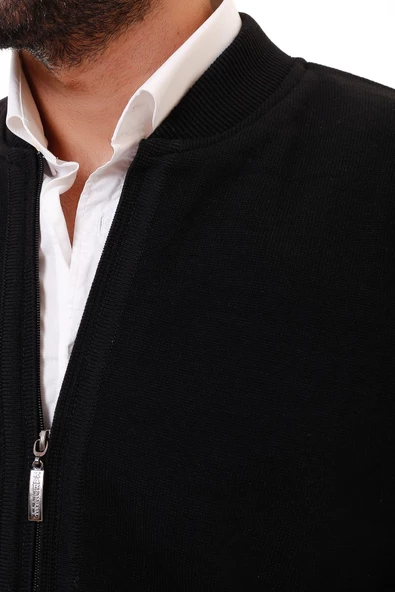 Astarlı Çelik Örgü Erkek Hırka - 5