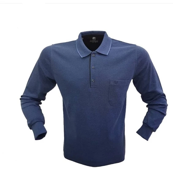SİMENTİ POLO YAKA UZUN KOL CEPLİ RAHAT KALIP ÖZEL ÜRETİM SWEATSHİRT - 4