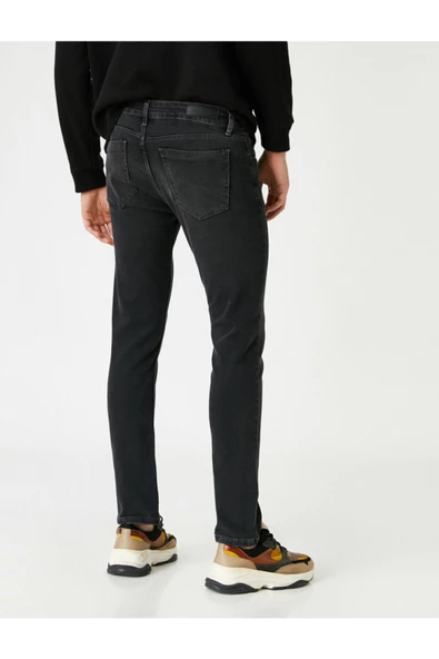 Erkek Siyah Slim Fit Kot Pantolon - Brad Jean - 4