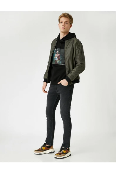 Erkek Siyah Slim Fit Kot Pantolon - Brad Jean - 2