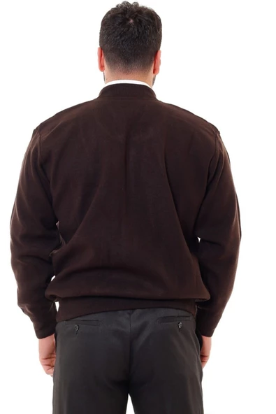 ASTARLI ÇELİK ÖRME CASUAL RAHAT KALIP HIRKA MONT LACİVERT - 5