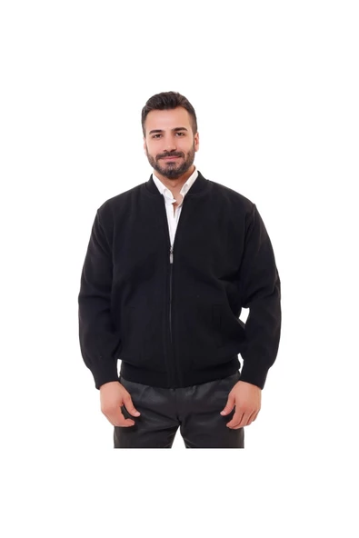 ASTARLI ÇELİK ÖRME CASUAL RAHAT KALIP HIRKA MONT LACİVERT - 3