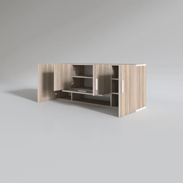 Kenzlife hazır mutfak acus22 crd 060*150*22 mutfak banyo dolabı kapaklı raflı - Resim 3