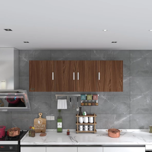 Kenzlife hazır mutfak silvanus cvz 060*180*22 mutfak banyo dolabı kapaklı raflı - Resim 4