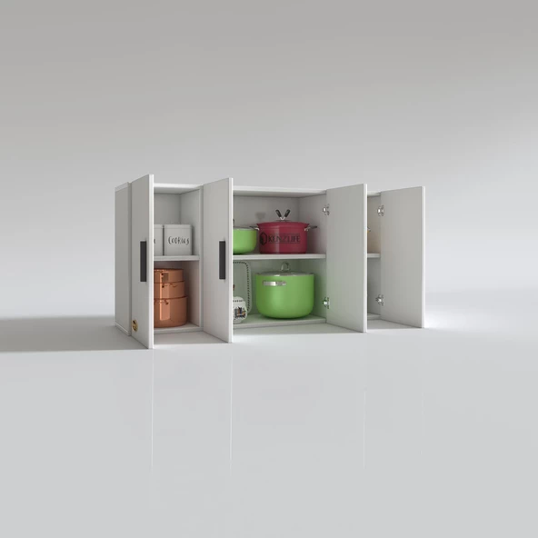 Kenzlife hazır mutfak merlanda byz 060*120*22 mutfak banyo dolabı kapaklı raflı - 2